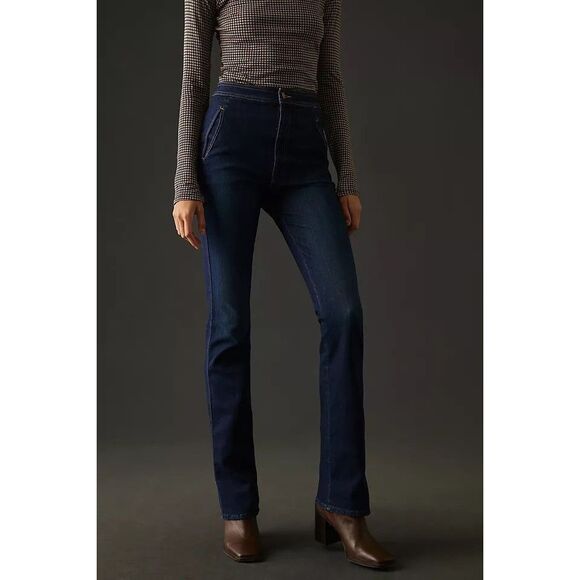Anthropologie MOTHER The High-Waisted Smokin' Double-Welt Jeans Size 34 NWT - Picture 6 of 10